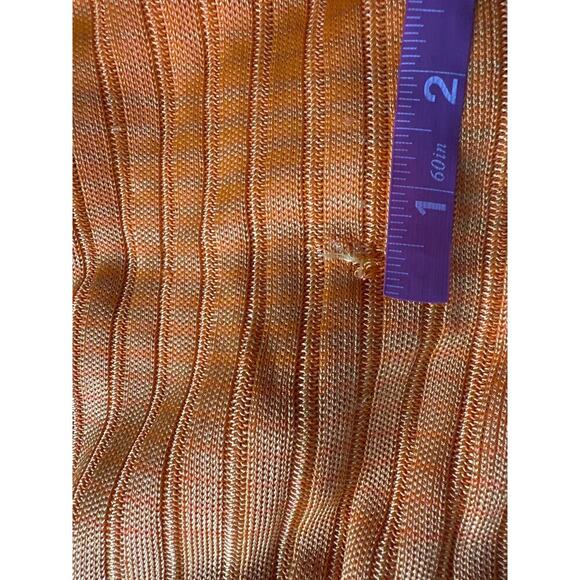 Maje Tie Dye Maxi Dress Rib Knit Sleeveless Tank Sweater Orange Ombre 36 - Picture 5 of 11